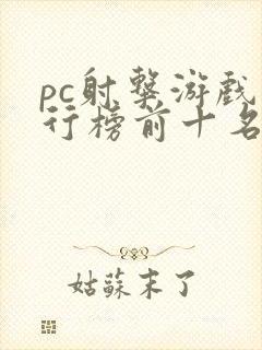 pc射击游戏排行榜前十名
