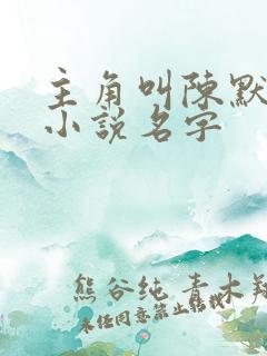 主角叫陈默官场小说名字
