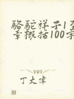 骆驼祥子1至3章概括100字