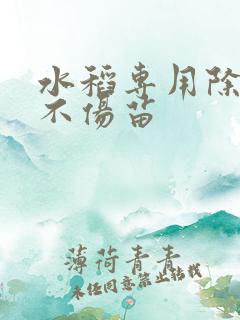 水稻专用除草剂不伤苗