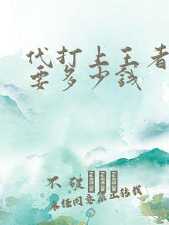 代打上王者一般要多少钱