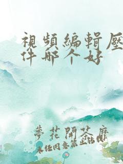 视频编辑压缩软件哪个好