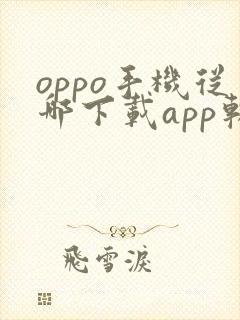 oppo手机从哪下载app软件