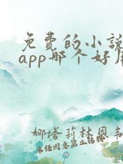 免费的小说阅读app哪个好用