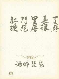 肛门里长了一个硬疙瘩很疼