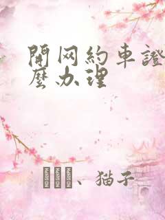 开网约车证件怎么办理