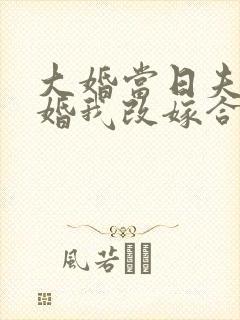 大婚当日夫君逃婚我改嫁合集