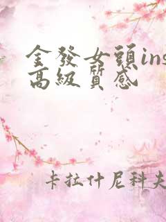 金发女头ins高级质感