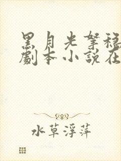 黑月光拿稳be剧本小说在线阅读
