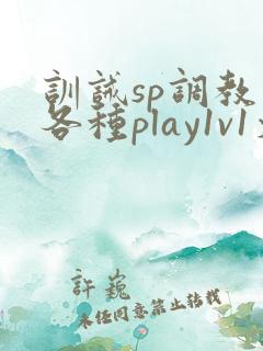 训诫sp调教文各种play1v1文