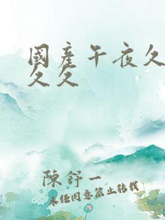 国产午夜久久久久久