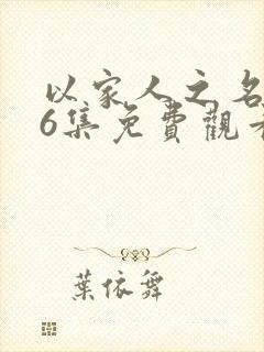 以家人之名第46集免费观看