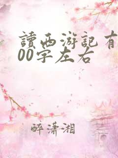 读西游记有感800字左右