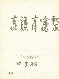 有没有啥软件可以照片还原清晰度的