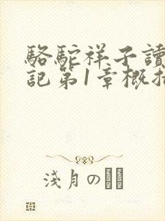 骆驼祥子读书笔记第1章概括