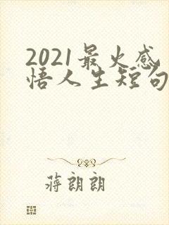 2021最火感悟人生短句
