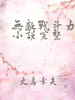 无敌战斗力系统小说完整