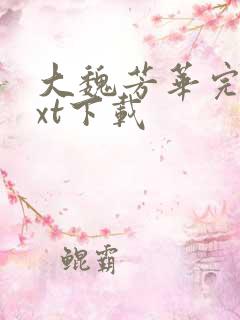大魏芳华完本txt下载