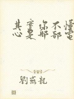 其实你不懂我的心是哪部电视剧插曲