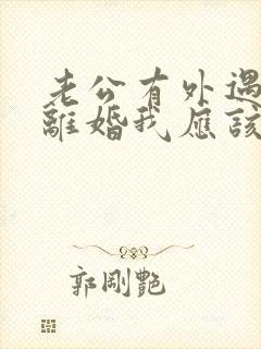 老公有外遇提出离婚我应该怎么办?