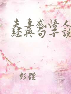 夫妻感悟人生的经典句子说说心情
