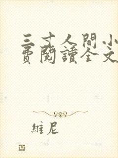 三寸人间小说免费阅读全文笔趣阁