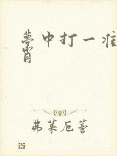 梦中打一准确生肖