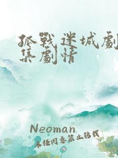 孤战迷城剧情分集剧情