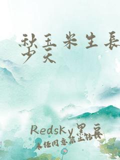 秋玉米生长期多少天