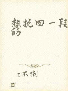 想挽回一段感情的