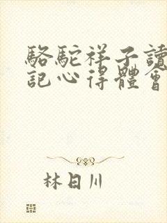 骆驼祥子读书笔记心得体会200字 骆驼祥子读书笔记心得体会200字