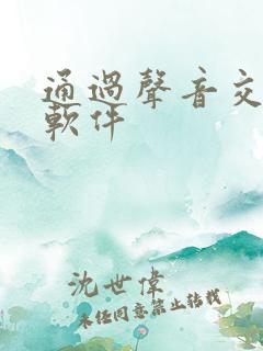 通过声音交友的软件