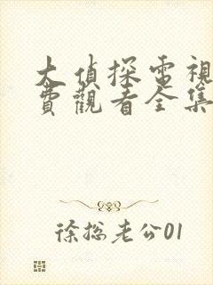 大侦探电视剧免费观看全集完整版