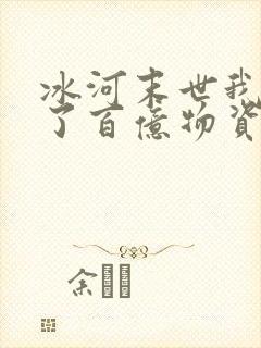 冰河末世我囤积了百亿物资吧