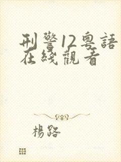 刑警12粤语版在线观看