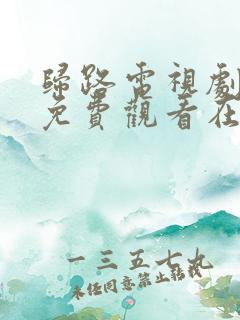 归路电视剧全集免费观看在线播放