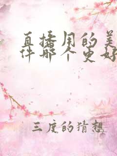 直播用的美颜软件哪个更好