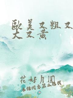 欧美又粗又长又大又黄