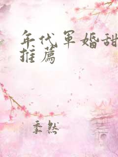 年代军婚甜宠文推荐