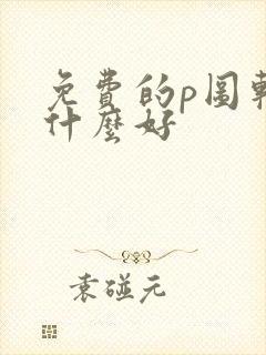 免费的p图软件什么好