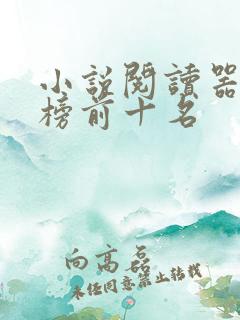 小说阅读器排行榜前十名