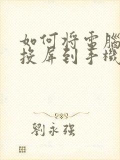 如何将电脑画面投屏到手机上