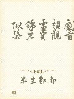 似锦电视剧40集免费观看完整版高清