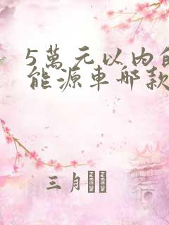 5万元以内的新能源车哪款好