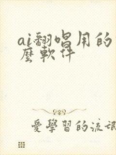 ai翻唱用的什么软件