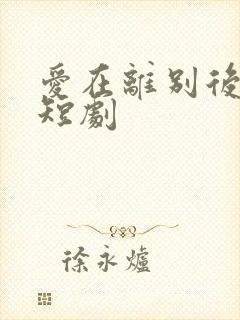 爱在离别后相关短剧
