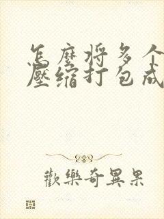 怎么将多个文件压缩打包成一个文件