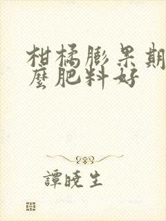 柑橘膨果期用什么肥料好