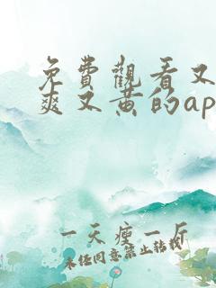免费观看又色又爽又黄的app