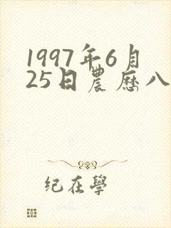 1997年6月25日农历八字